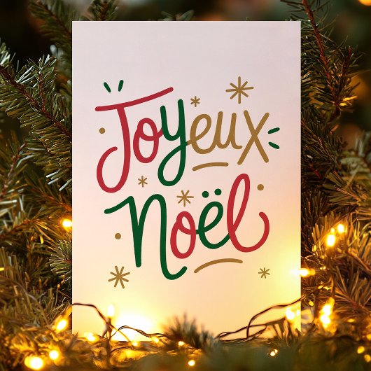 Joyeux Noël French Christmas Feestdagen Kaart