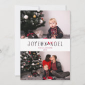 Joyeux Noël French Cut Paper Effect Custom Photo Feestdagenkaart (Voorkant)