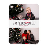 Joyeux Noël French Cut Paper Effect Custom Photo Magneet (Verticaal)