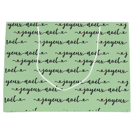 Joyeux Noel French Design Groot Cadeauzakje (Voorkant)
