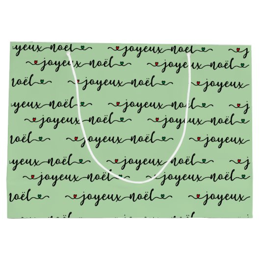 Joyeux Noel French Design Groot Cadeauzakje (Achterkant)