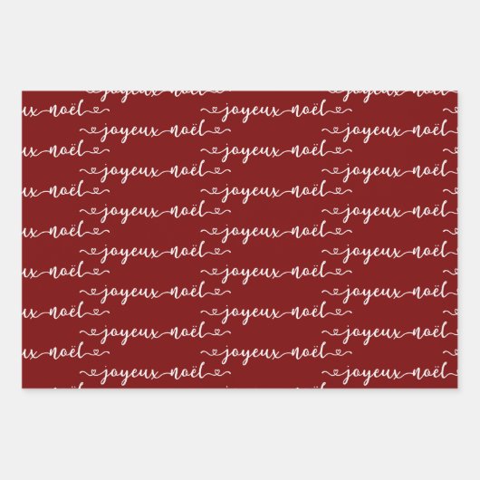 Joyeux Noel French Design  Inpakpapier Vel (Voorkant 2)