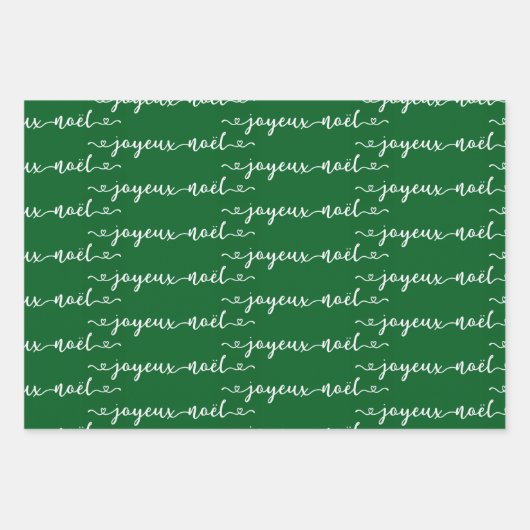 Joyeux Noel French Design Inpakpapier Vel (Voorkant)