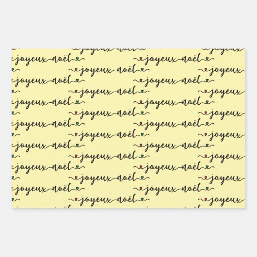 Joyeux Noel French Design Inpakpapier Vel (Voorkant 3)