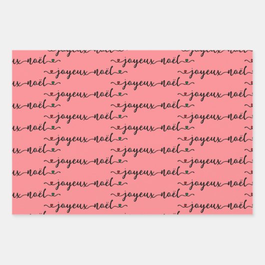 Joyeux Noel French Design Inpakpapier Vel (Voorkant 2)