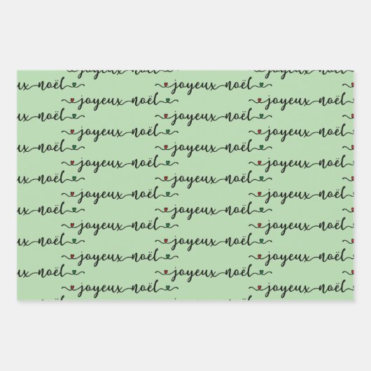 Joyeux Noel French Design Inpakpapier Vel (Voorkant)