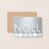 Joyeux Noel French kerstfoto Folie card Folie Kaarten (Voorkant met envelop)