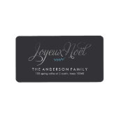 Joyeux Noel French Kerstmis Etiket (Voorkant)