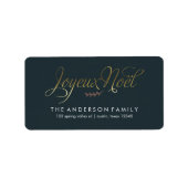 Joyeux Noel French Kerstmis Etiket (Voorkant)