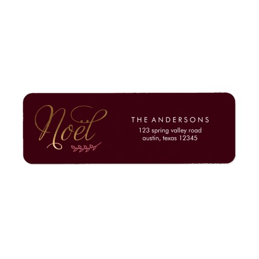 Joyeux Noel French Kerstmis Etiket (Voorkant)