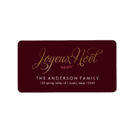 Joyeux Noel French Kerstmis Etiket