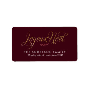 Joyeux Noel French Kerstmis Etiket