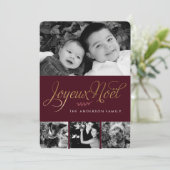 Joyeux Noel French Kerstmis Feestdagenkaart (Staand voorkant)