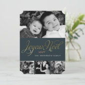 Joyeux Noel French Kerstmis Feestdagenkaart (Staand voorkant)