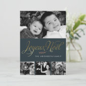 Joyeux Noel French Kerstmis Feestdagenkaart (Staand voorkant)