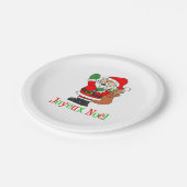 Joyeux Noel French Kerstmis Papieren Bordje (Gekanteld)