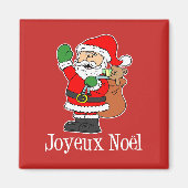 Joyeux Noel French KerstSanta Magnet (Voorkant)