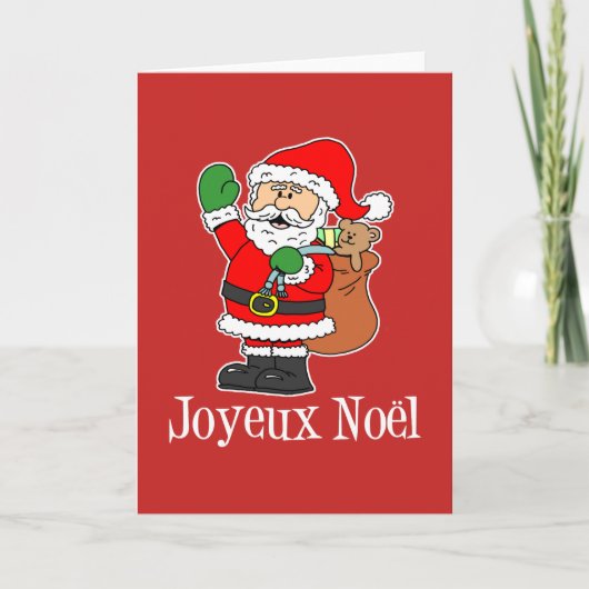 Joyeux Noel French Merry Kerstkerstkerstkerstkerst Feestdagen Kaart (Voorkant)