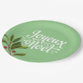 Joyeux Noel French Merry KerstRed en Green Papieren Bordje (Gekanteld)