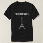 Joyeux Noel French Paris Eiffel Tower kerst T-shirt (Design voorkant)