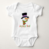 Joyeux Noel French Snowman Romper (Voorkant)