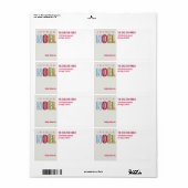 Joyeux Noel funky Red-kerstaangepast Etiket (Full Sheet)