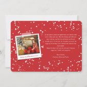 Joyeux Noel Geborsteld Script Modern Kerstmis Foto Feestdagenkaart (Achterkant)