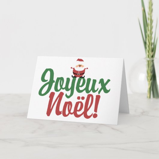 Joyeux Noel Gelukkig Kerstfeest Feestdagen Kaart (Voorkant)