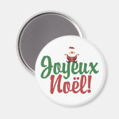 Joyeux Noel Gelukkig Kerstfeest Magneet (Voorkant / Achterkant)