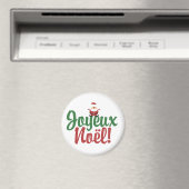 Joyeux Noel Gelukkig Kerstfeest Magneet (Insitu (Vaatwasser))