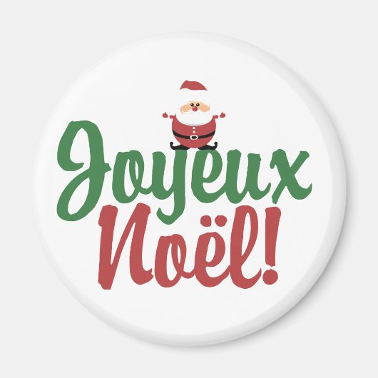 Joyeux Noel Gelukkig Kerstfeest Magneet (Voorkant)
