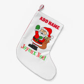 Joyeux Noel gepersonaliseerde naam Frans Kleine Kerstsok (Voorkant (Hangend))