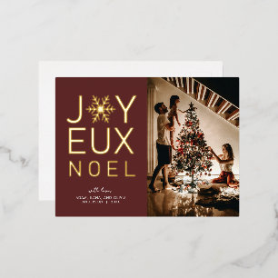 Joyeux Noel Gold Foil Holiday Greeting Briefkaart