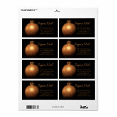 Joyeux Noël Golden ornament label (Full Sheet)