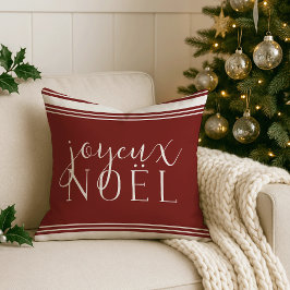Joyeux Noel Grainsack Stripe Holiday Kussen
