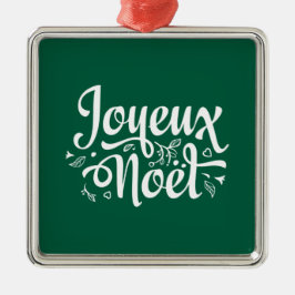 Joyeux Noel Green Metalen Ornament
