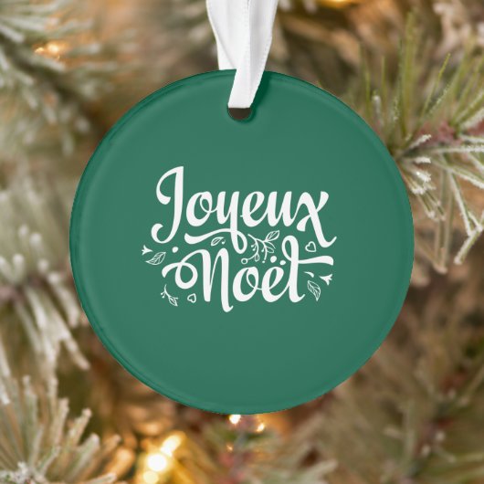 Joyeux Noel Green Ornament (Boom)