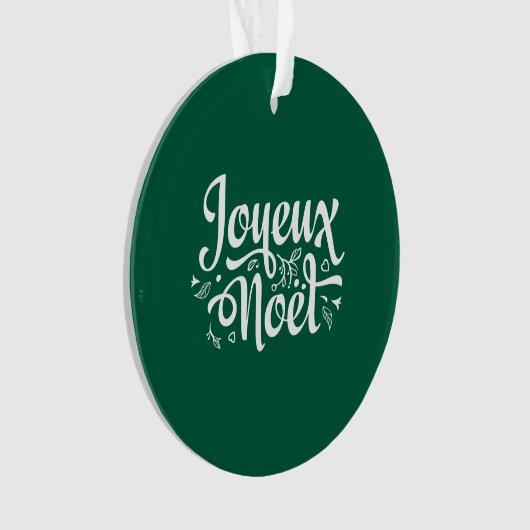 Joyeux Noel Green Ornament (voorkant)
