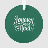 Joyeux Noel Green Ornament (achterkant)