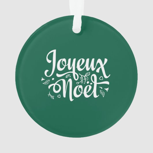 Joyeux Noel Green Ornament (achterkant)