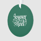 Joyeux Noel Green Ornament (voorkant)