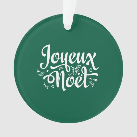 Joyeux Noel Green Ornament (voorkant)