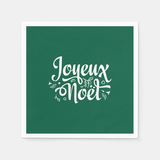 Joyeux Noel Green Servet (Voorkant)