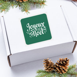Joyeux Noel Green Vierkante Sticker