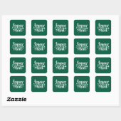 Joyeux Noel Green Vierkante Sticker (Vel)
