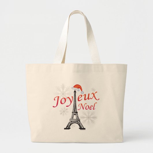 Joyeux Noel Grote Tote Bag (Voorkant)