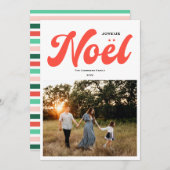Joyeux Noel Helder fotoontwerp Feestdagenkaart (Voorkant / Achterkant)