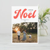 Joyeux Noel Helder fotoontwerp Feestdagenkaart (Staand voorkant)