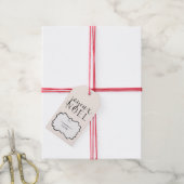 Joyeux Noel Holiday Cadeaulabel (Met Touw)