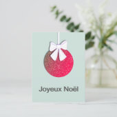 Joyeux Noel Holiday Feestdagenkaart (Staand voorkant)